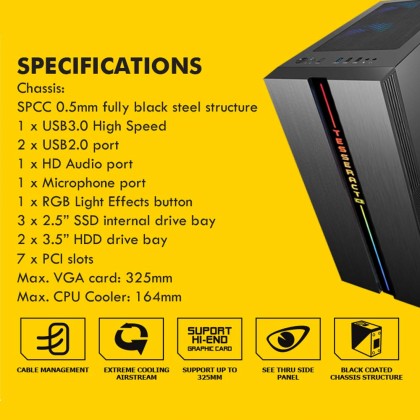 Armaggeddon Tesseract Core 3 Pro-Grade Gaming PC Case
