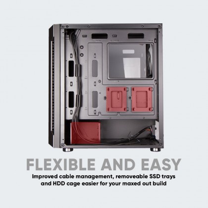 Armaggeddon AirStream R200 E-ATX See-Thru Side Panel Gaming PC Case