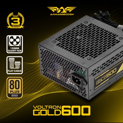 Voltron Gold 600 Power Supply (80+Rating)